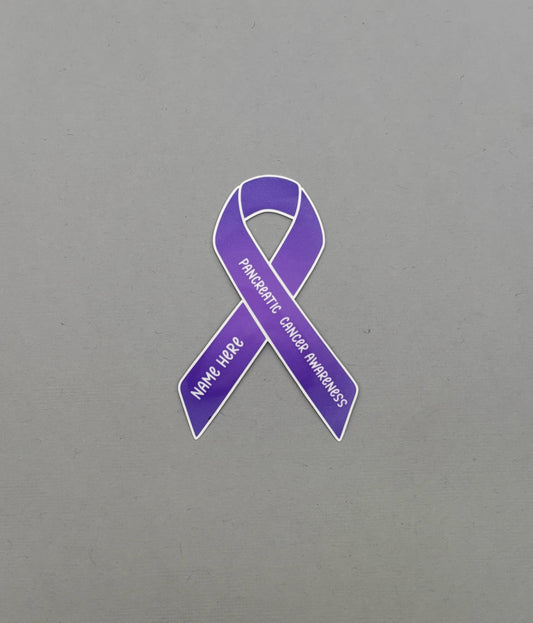 Pancreatic Cancer Awareness Custom Ribbon Sticker