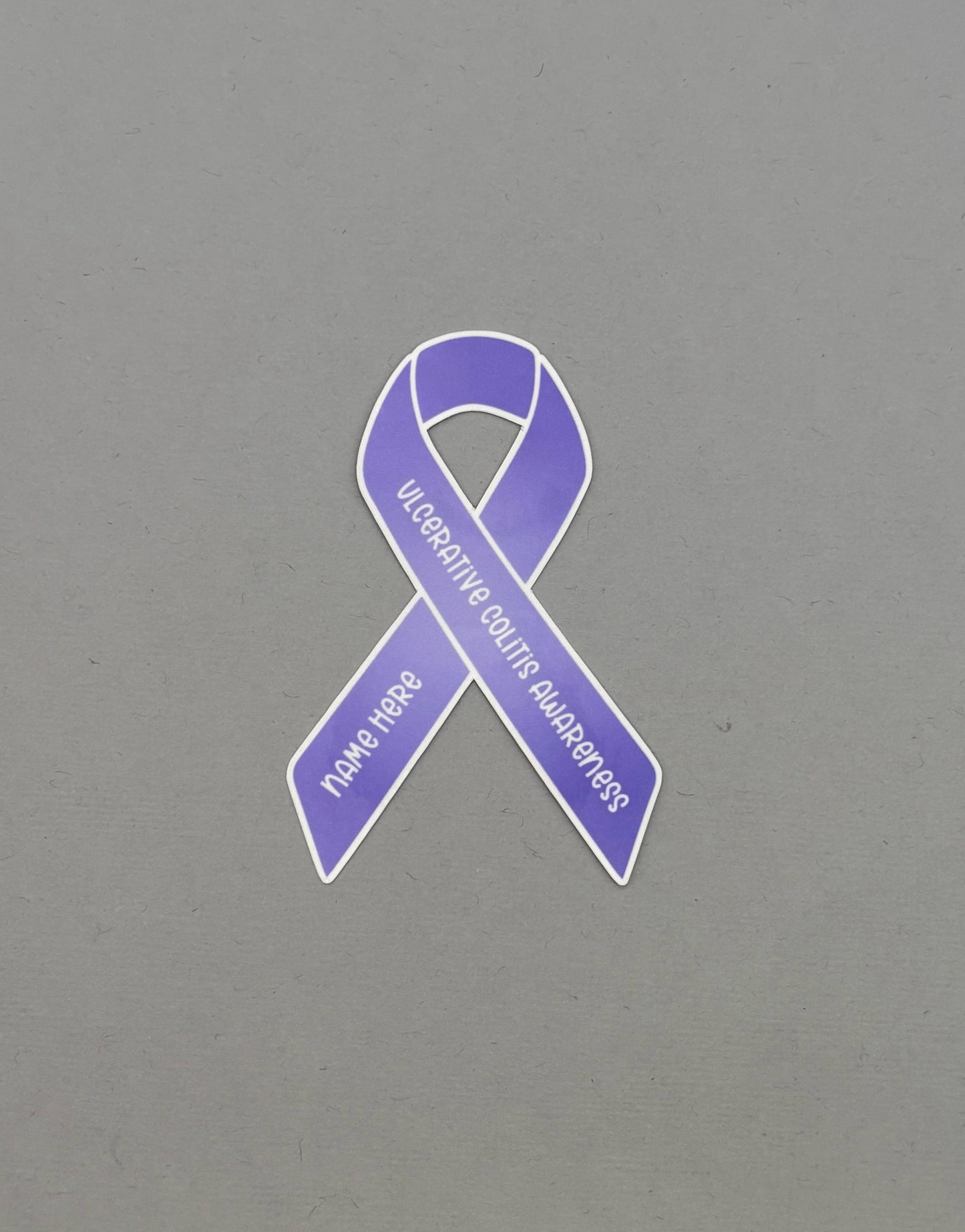 Ulcerative Colitis Awareness Custom Ribbon Sticker