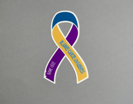 Bladder Cancer Awareness Custom Ribbon Sticker