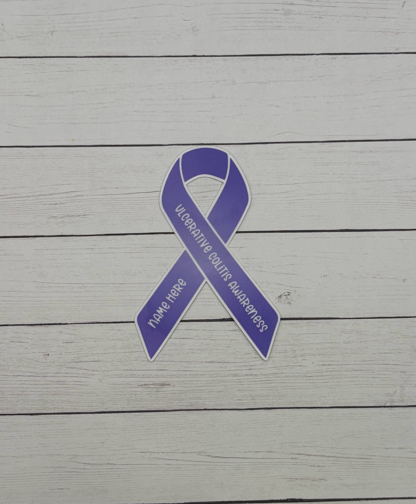 Ulcerative Colitis Awareness Custom Ribbon Sticker