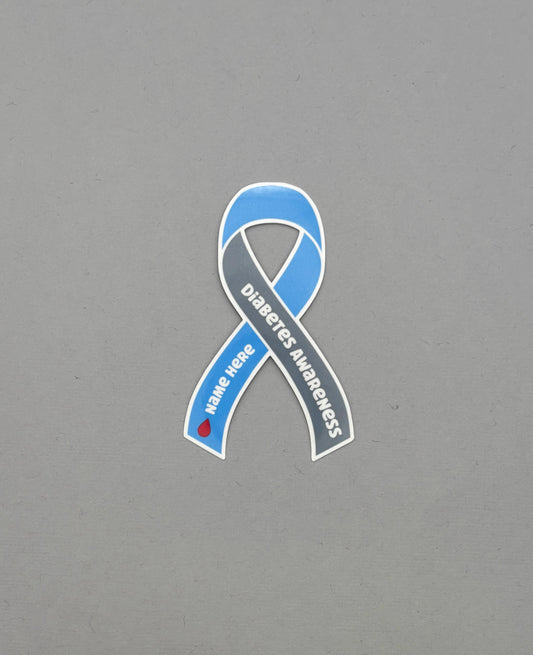 Diabetes Awareness Custom Ribbon Sticker