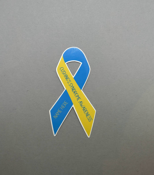 Cushing's Syndrome Awareness Custom Ribbon Sticker