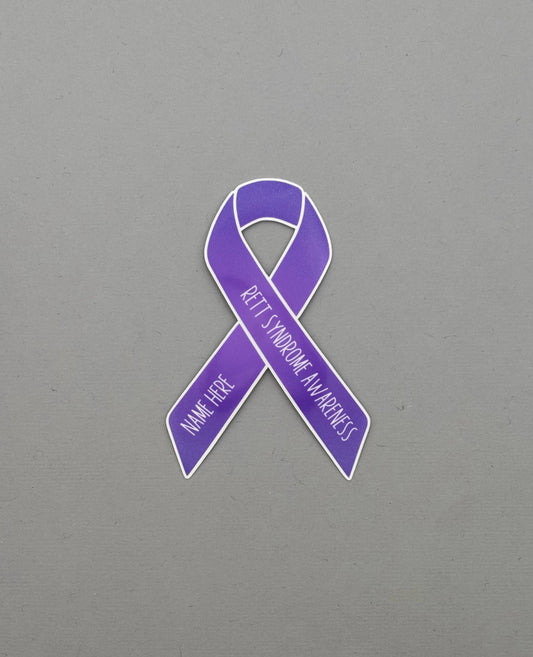 Rett Syndrome Awareness Custom Ribbon Sticker