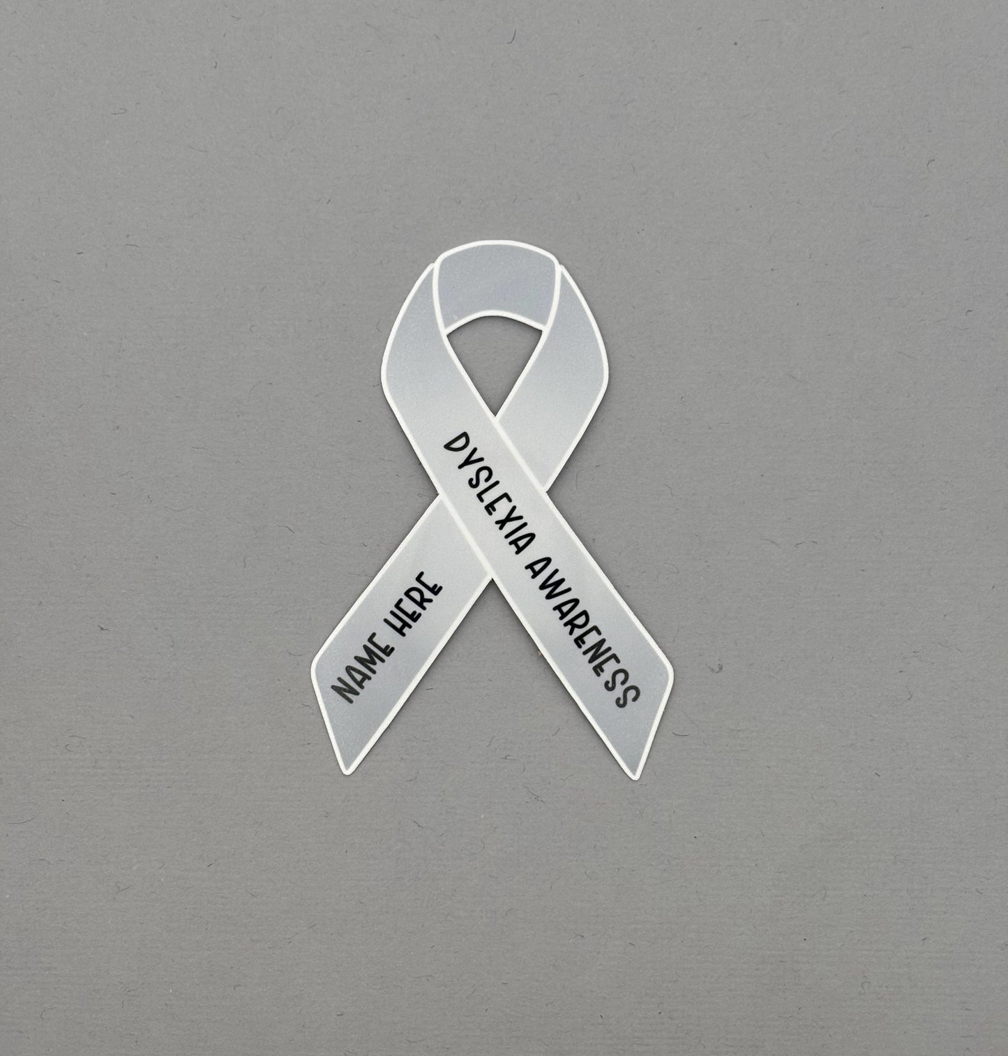 Dyslexia Awareness Custom Ribbon Sticker