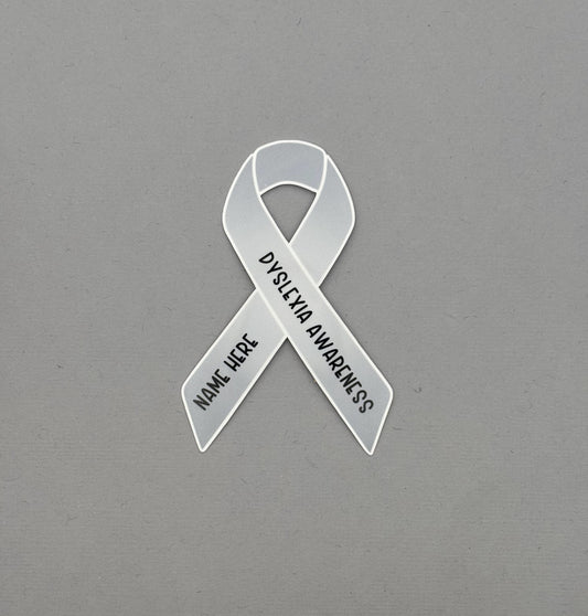 Dyslexia Awareness Custom Ribbon Sticker