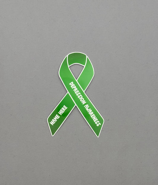 Depression Awareness Custom Ribbon Sticker