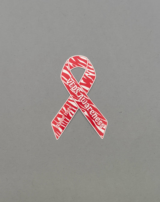 vEDS Awareness Custom Ribbon Sticker