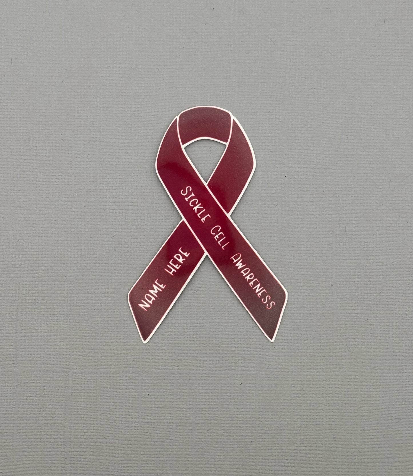 Sickle Cell Anemia Awareness Custom Ribbon Sticker