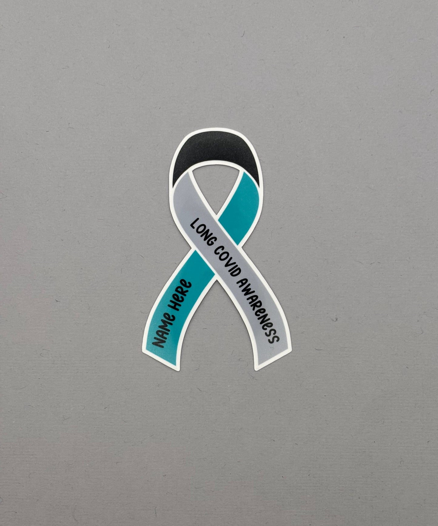 Long Covid Awareness Custom Ribbon Sticker