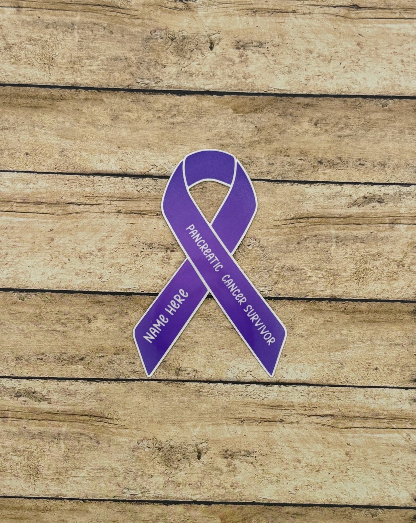 Pancreatic Cancer Survivor Custom Ribbon Sticker