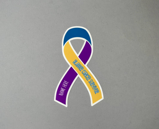 Bladder Cancer Survivor Custom Ribbon Sticker