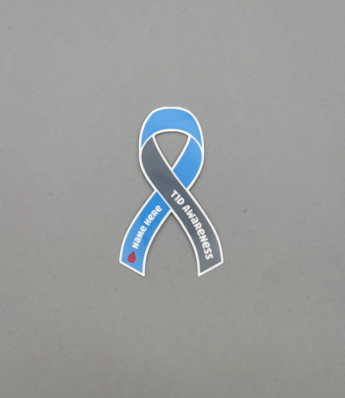 T1D Awareness Custom Ribbon Sticker