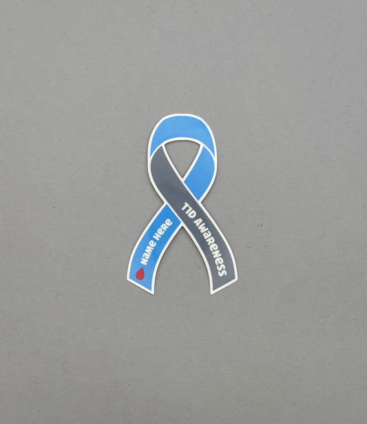 T1D Awareness Custom Ribbon Sticker