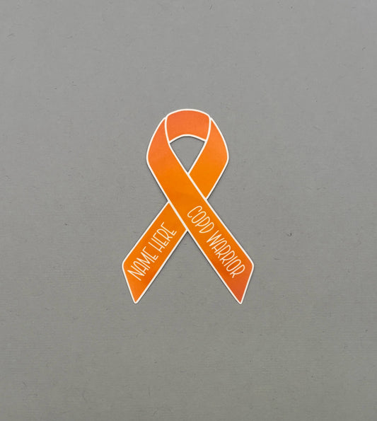 COPD Warrior Custom Ribbon Sticker