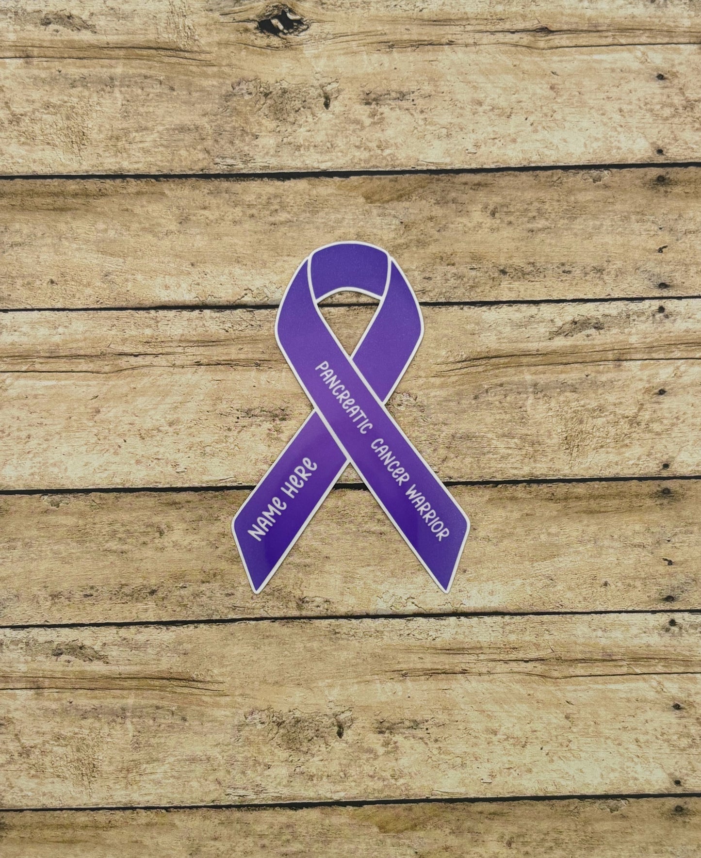 Pancreatic Cancer Warrior Custom Ribbon Sticker