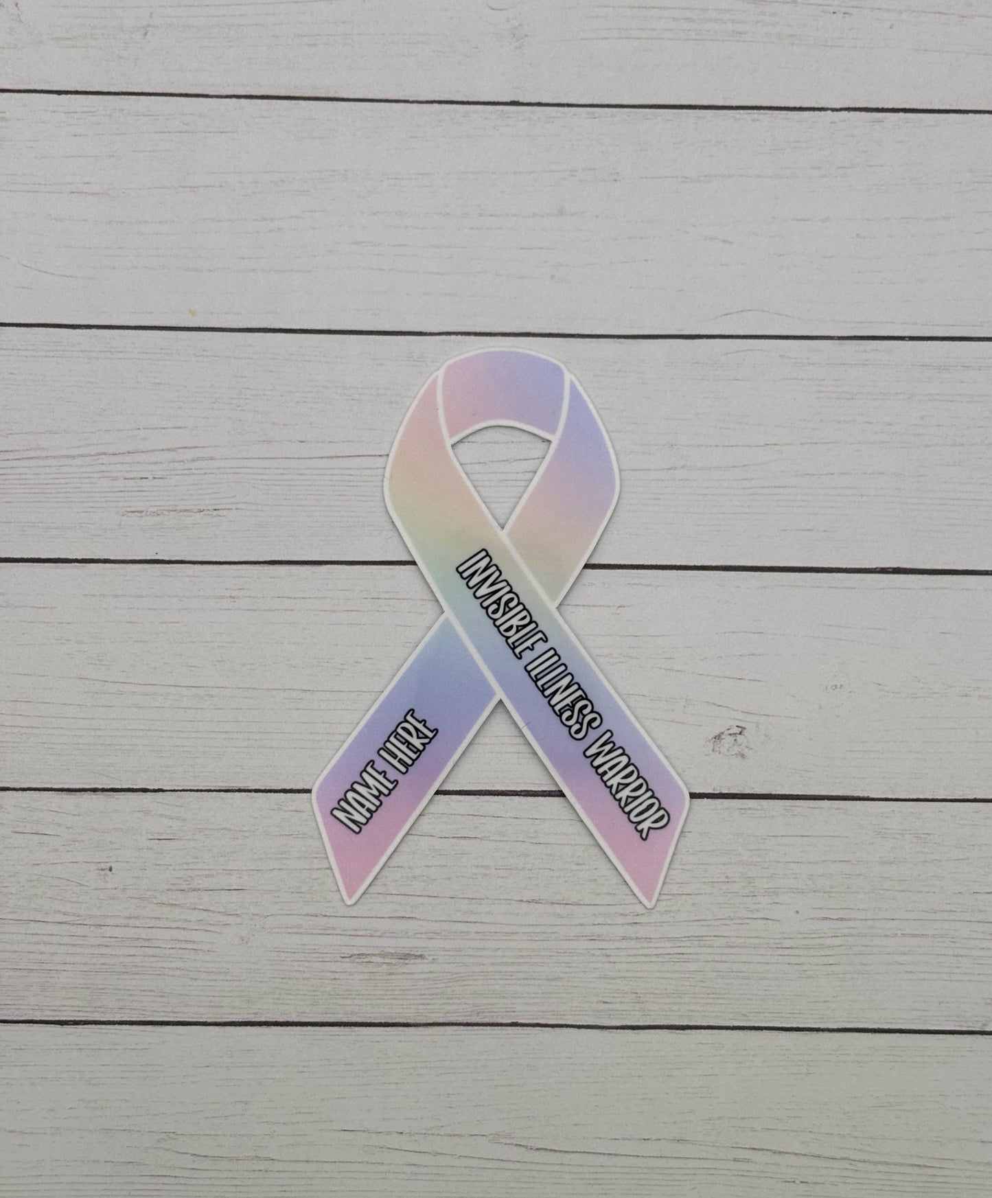 Invisible Illness Warrior Custom Ribbon Sticker