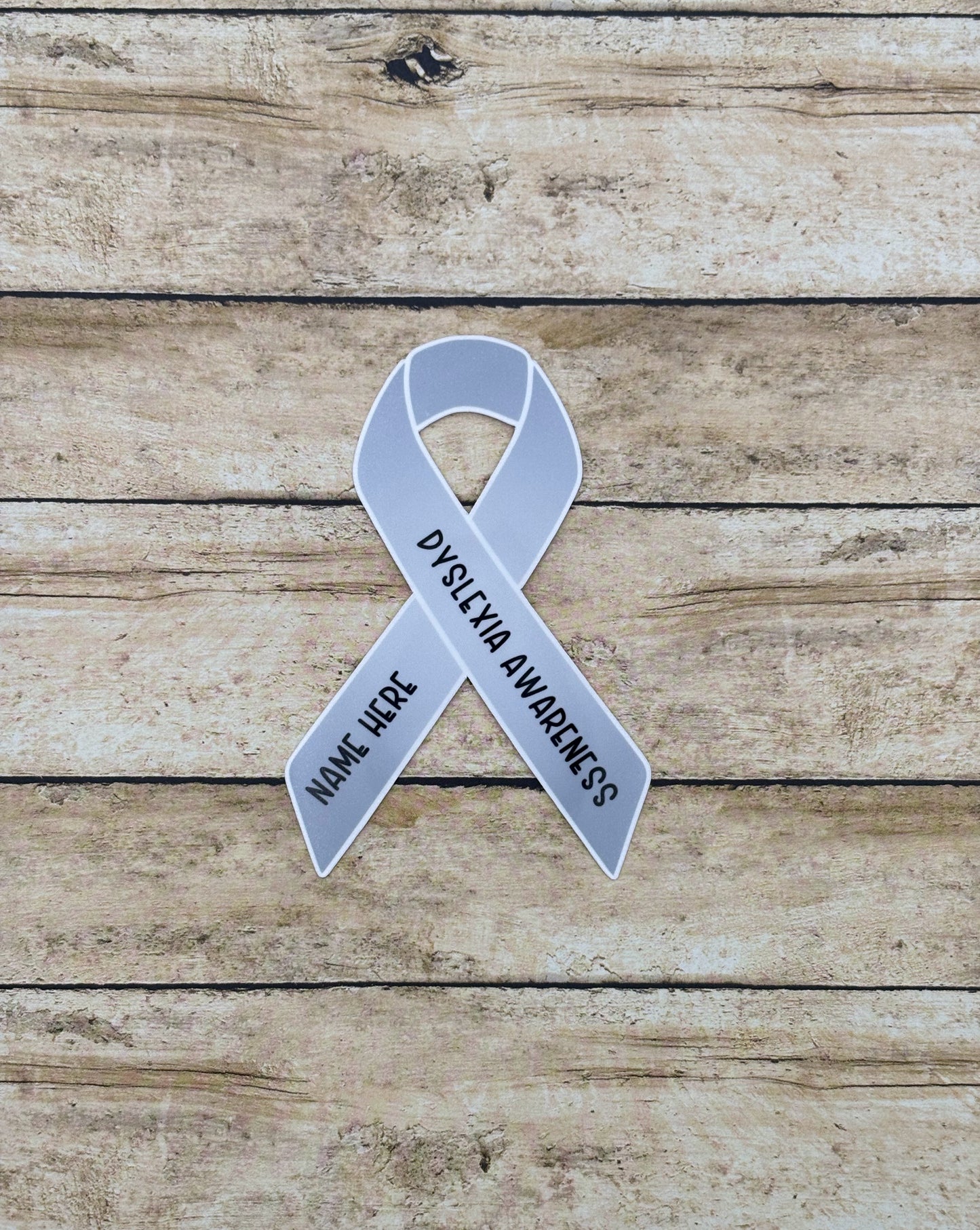 Dyslexia Awareness Custom Ribbon Sticker