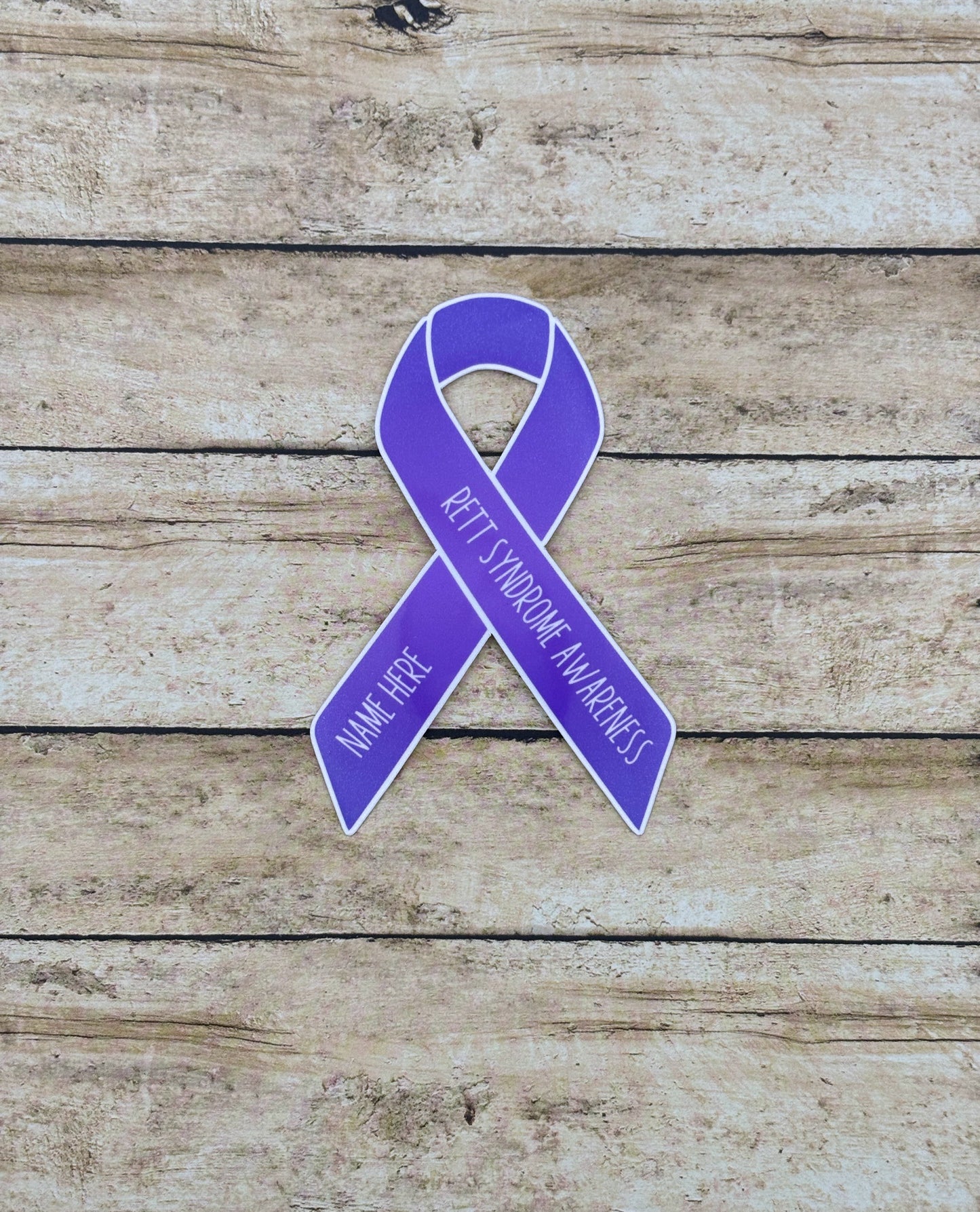Rett Syndrome Awareness Custom Ribbon Sticker