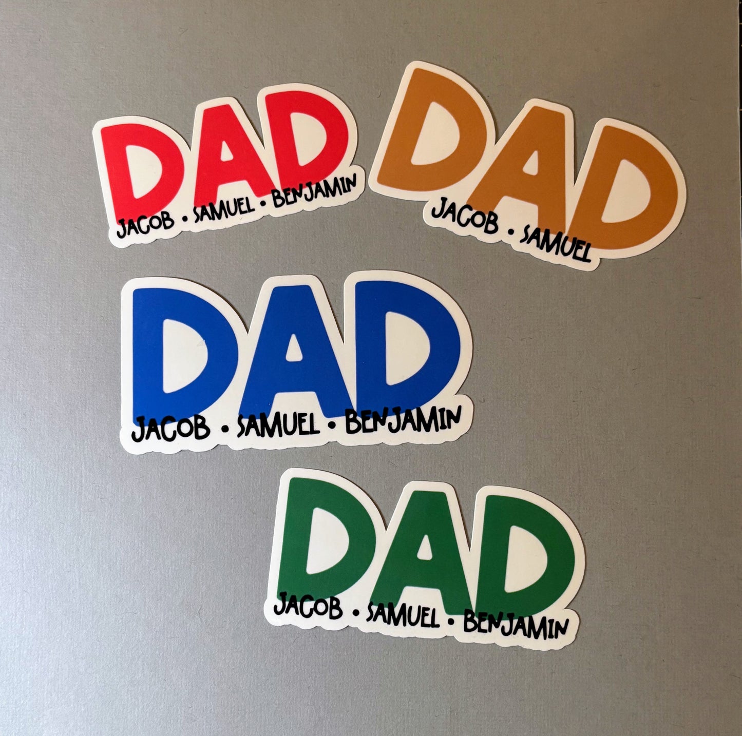 Custom Dad Sticker with Children names