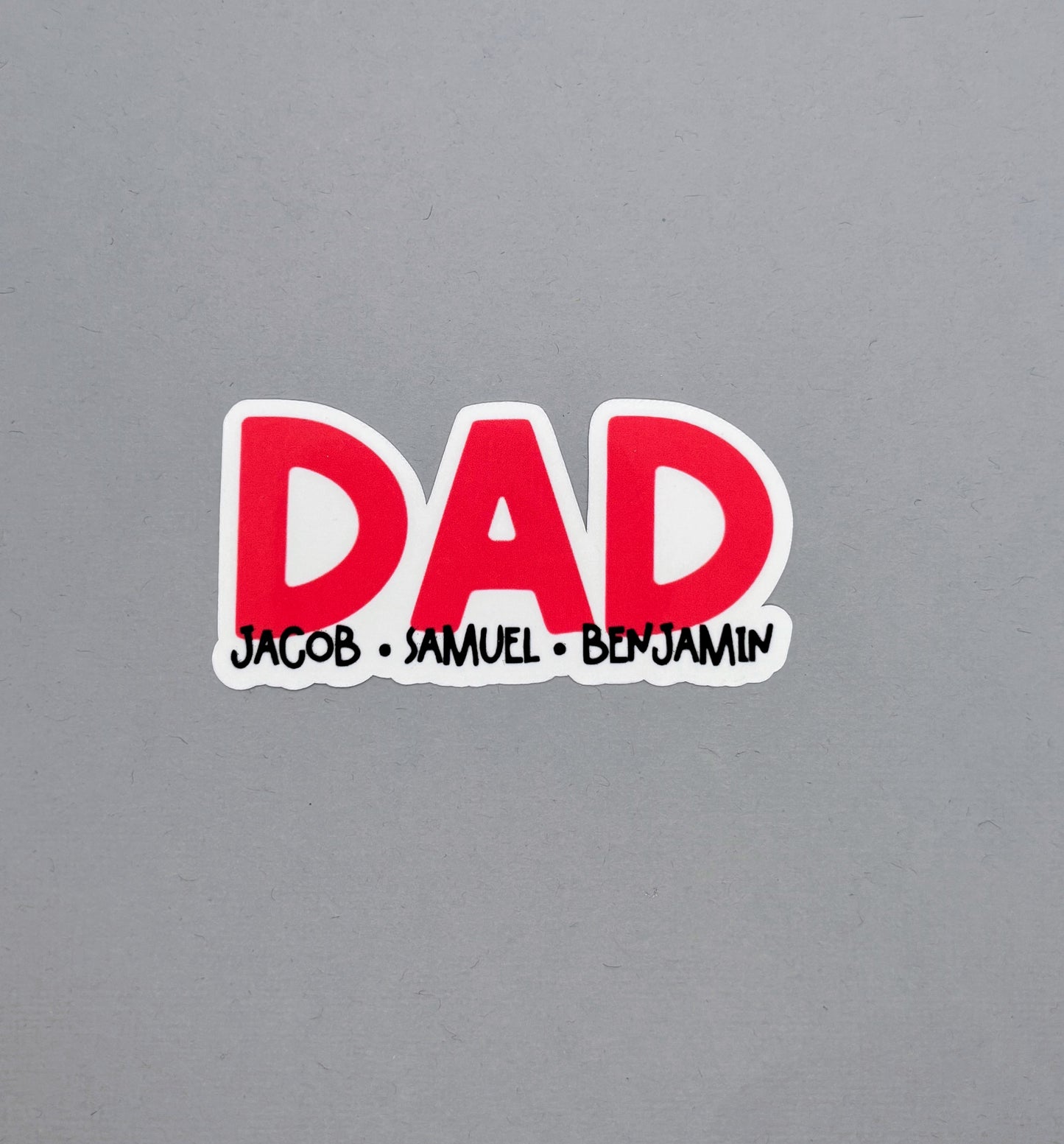 Custom Dad Sticker with Children names