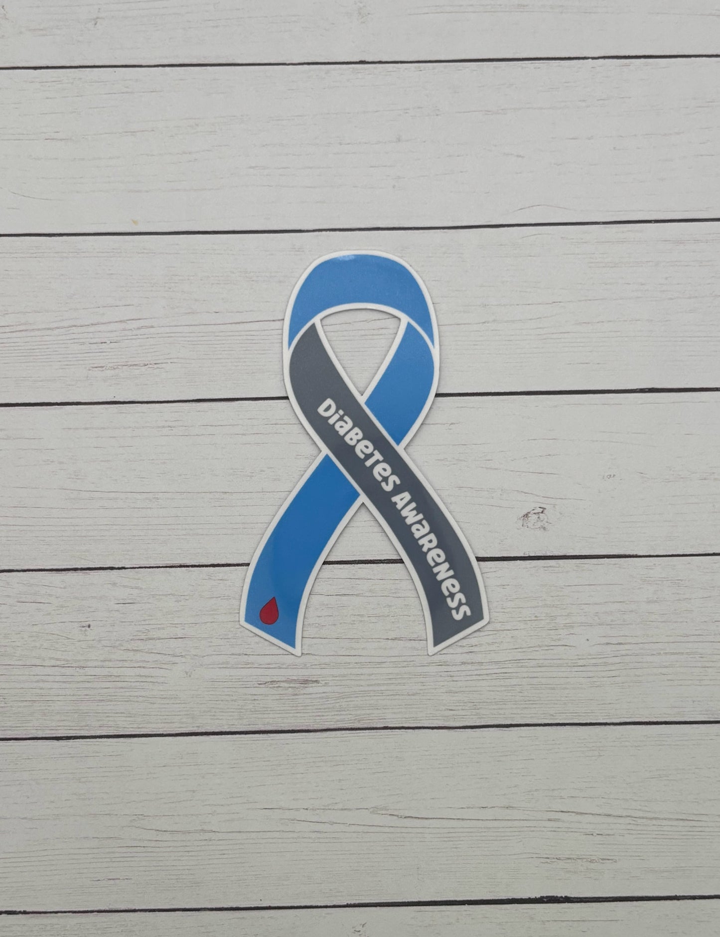 Diabetes Awareness Ribbon Sticker