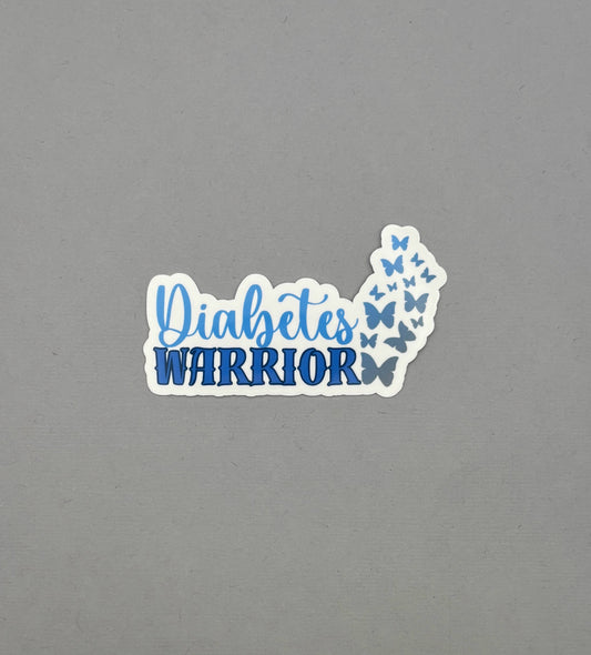 Diabetes Warrior Butterflies Sticker