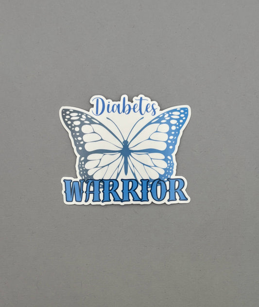 Diabetes Warrior Butterfly Sticker