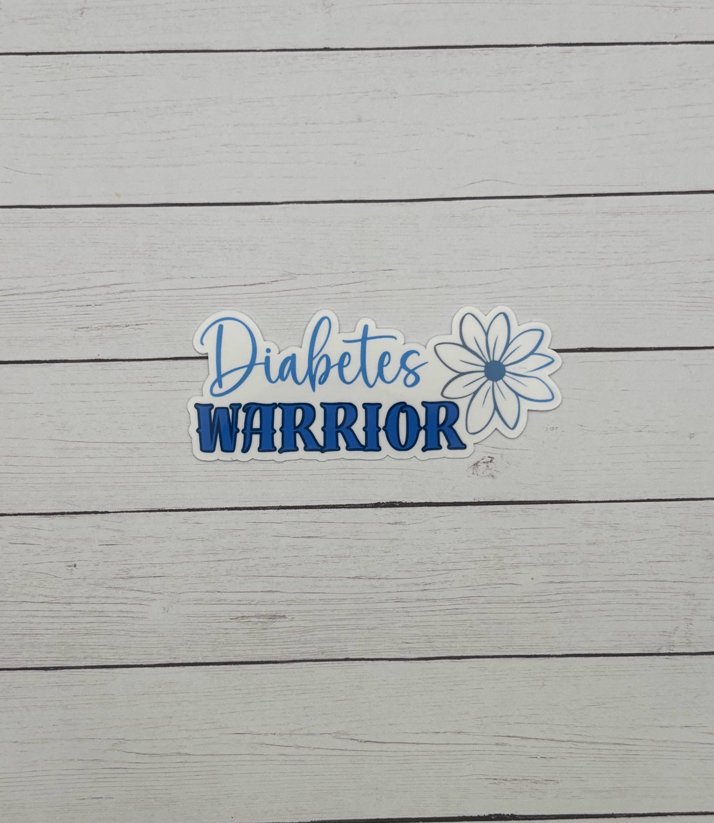 Diabetes Warrior Flower Sticker