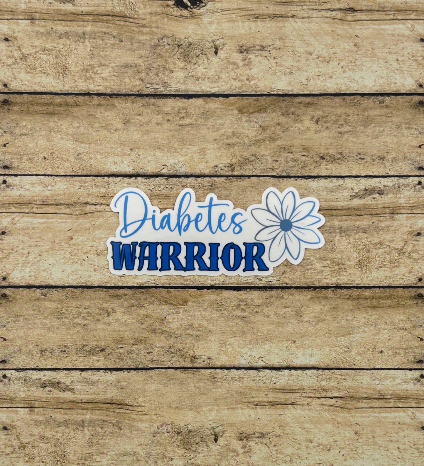 Diabetes Warrior Flower Sticker