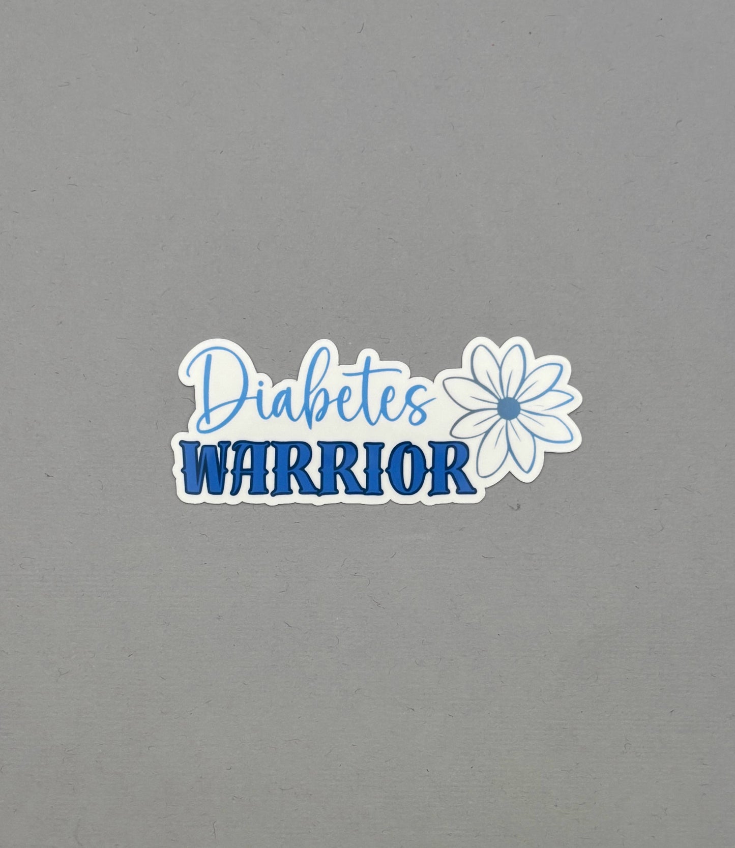 Diabetes Warrior Flower Sticker