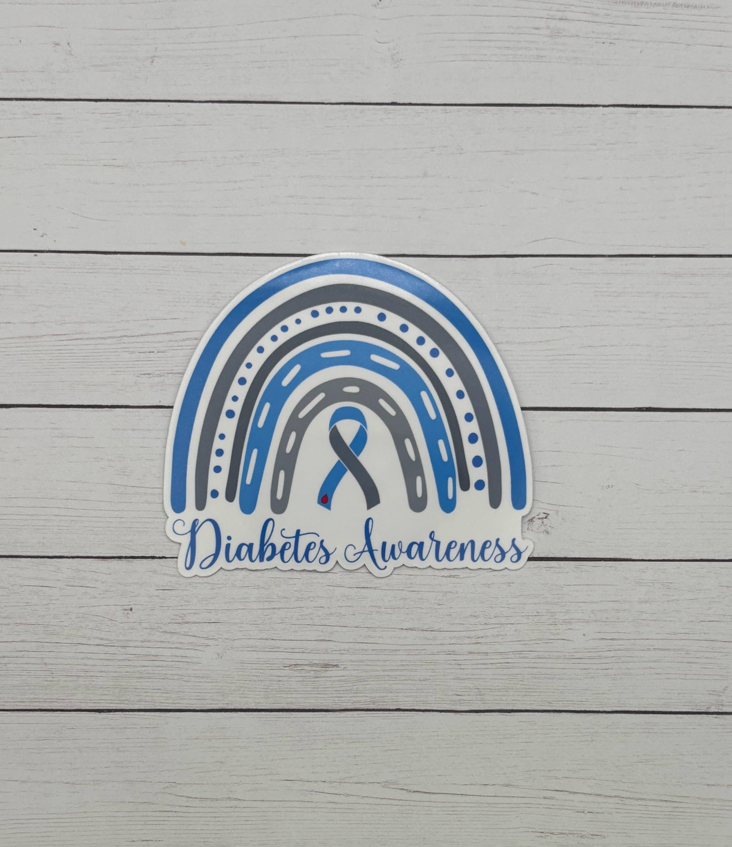 Diabetes Awareness Rainbow Sticker