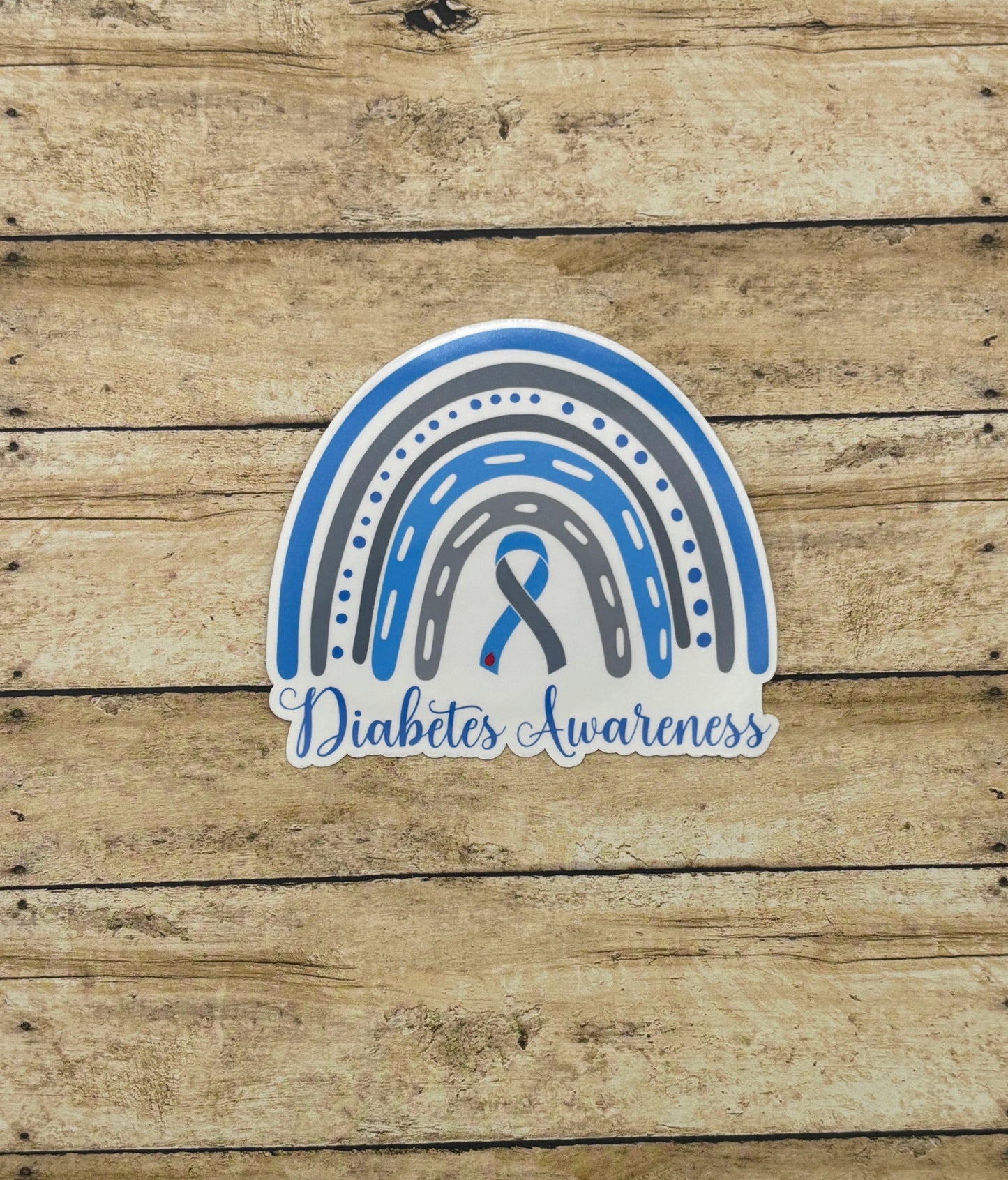 Diabetes Awareness Rainbow Sticker