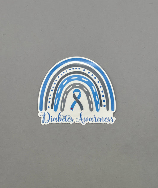 Diabetes Awareness Rainbow Sticker