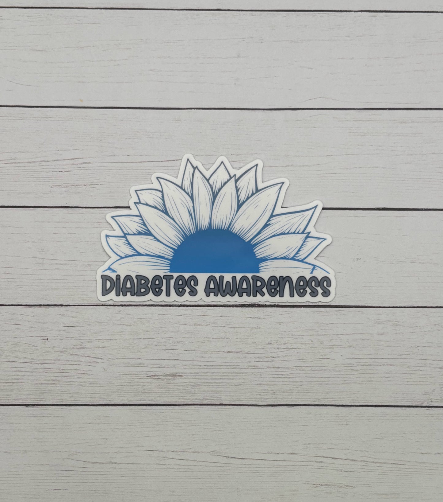Diabetes Awareness Sunflower Sticker