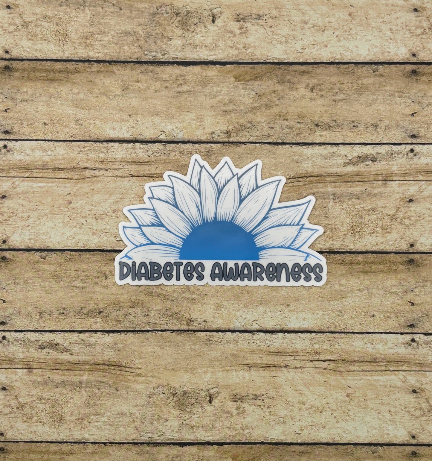 Diabetes Awareness Sunflower Sticker
