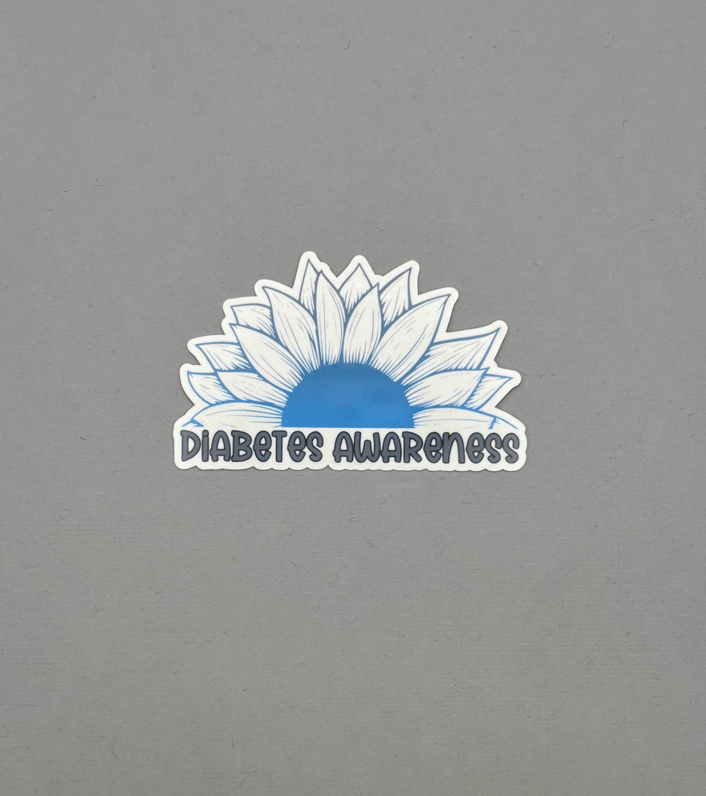 Diabetes Awareness Sunflower Sticker