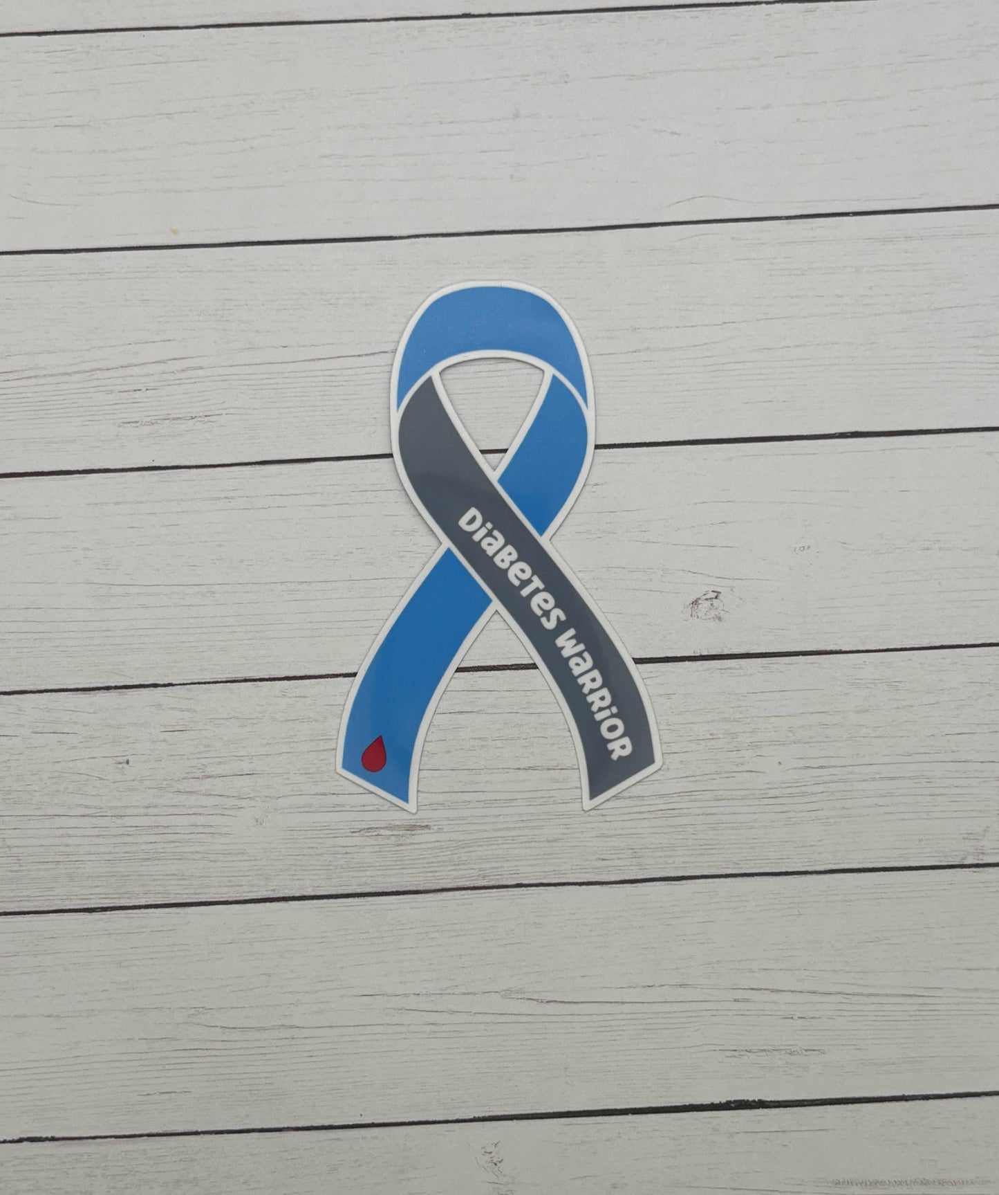 Diabetes Warrior Ribbon Sticker