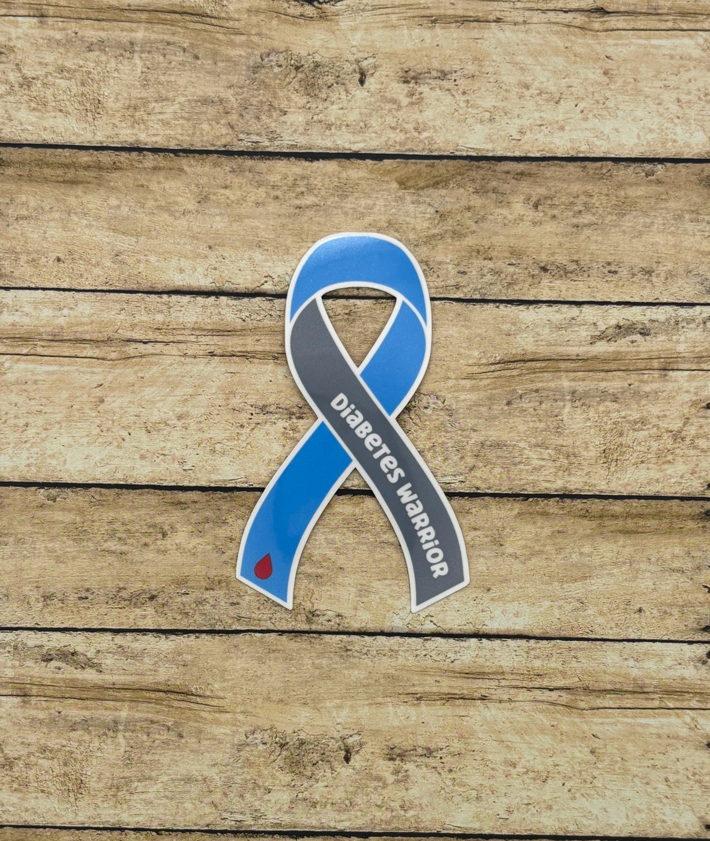 Diabetes Warrior Ribbon Sticker