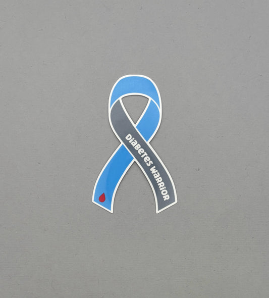 Diabetes Warrior Ribbon Sticker