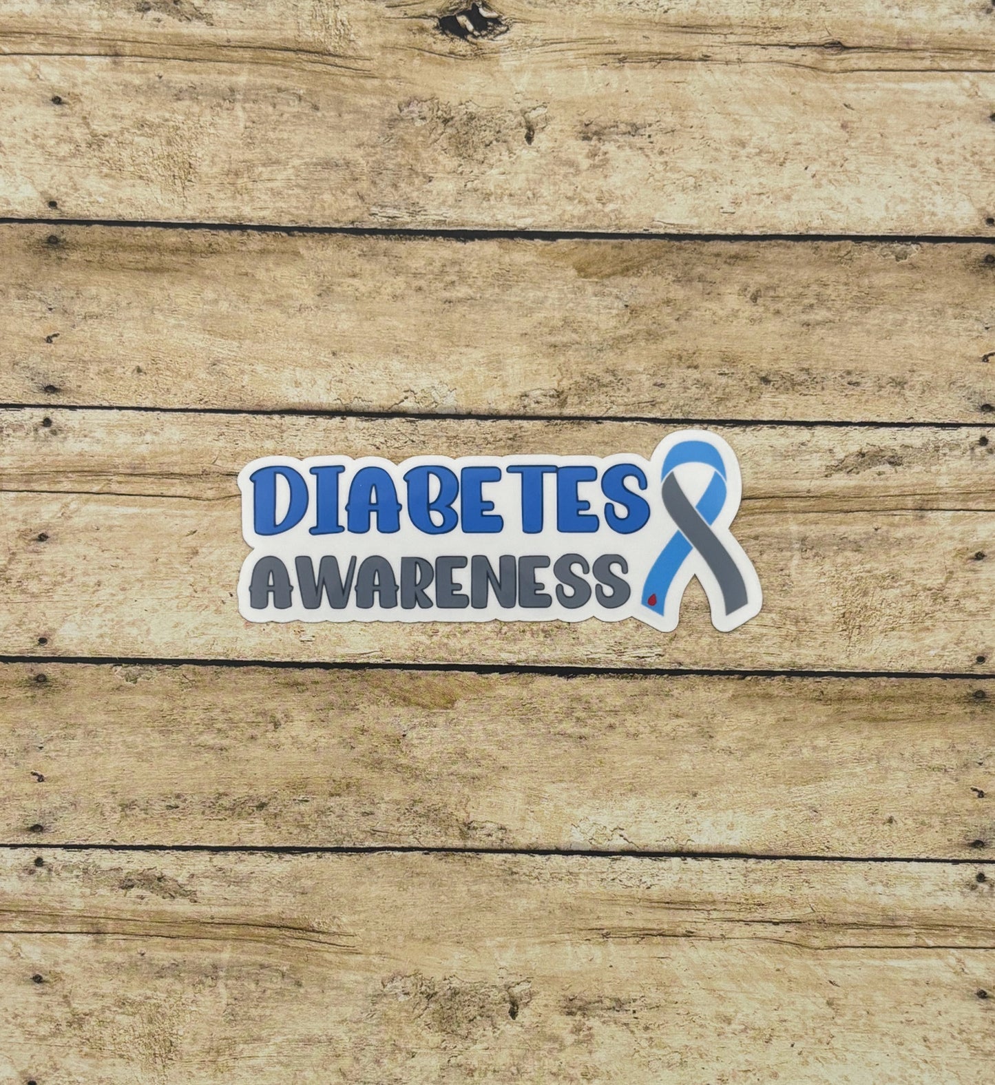 Diabetes Awareness with Ribbon Sticker