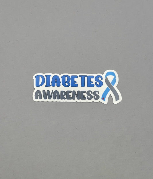 Diabetes Awareness with Ribbon Sticker