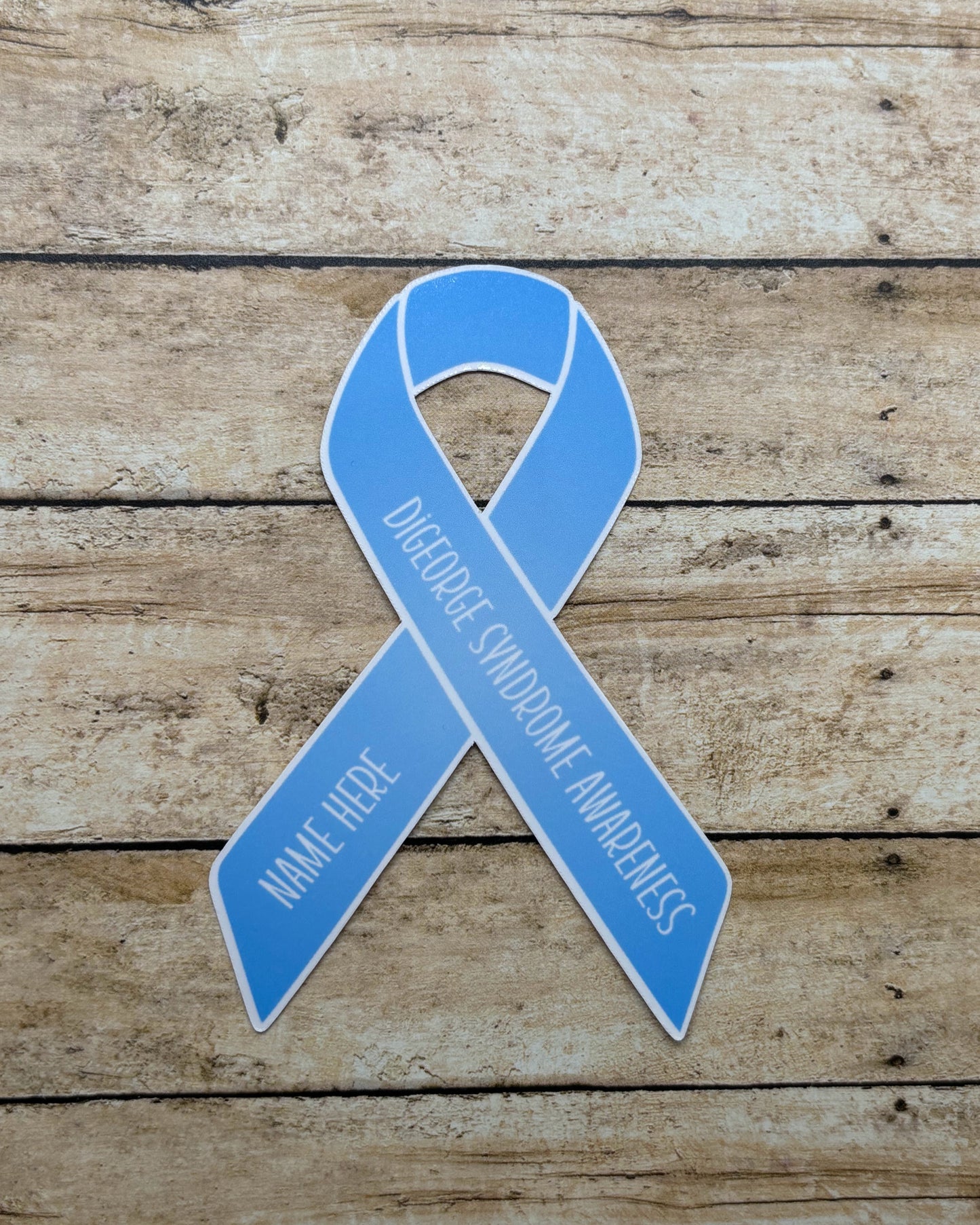 DiGeorge Syndrome Awareness Custom Ribbon Sticker