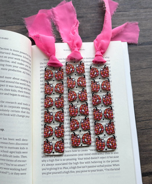 Pink & Orange Disco Pumpkin Bookmark