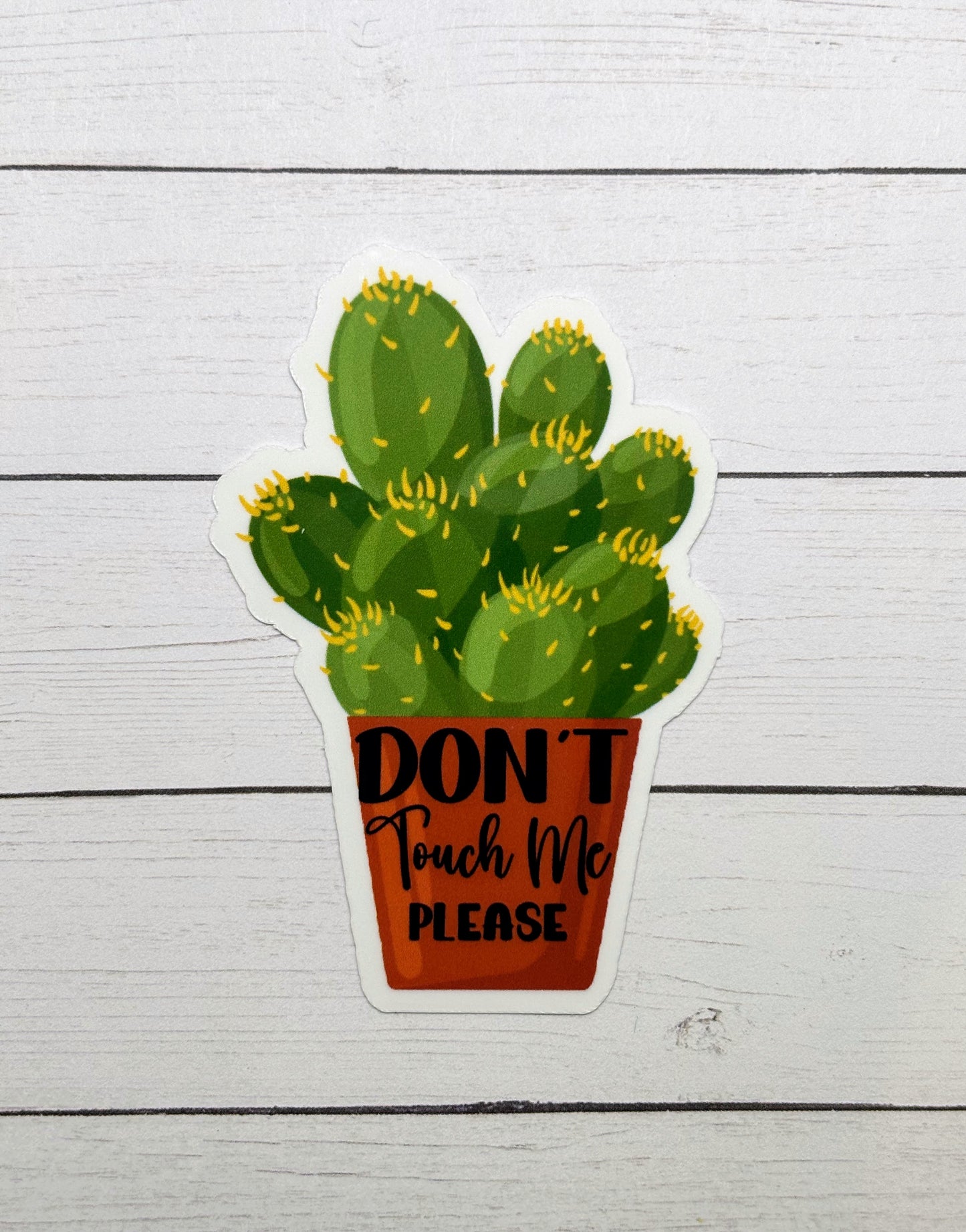 Don't Touch Me Please Cactus Sticker