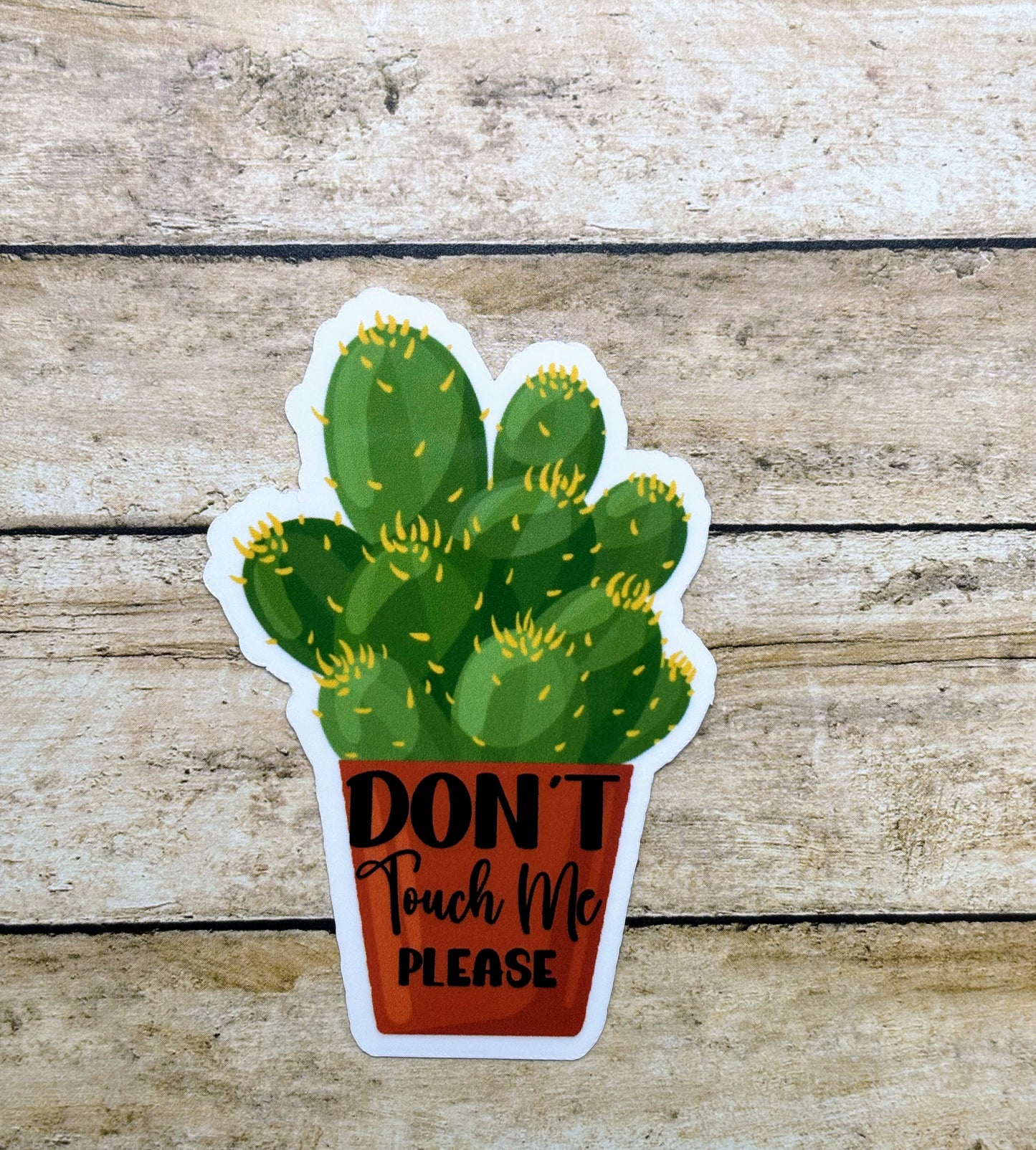 Don't Touch Me Please Cactus Sticker