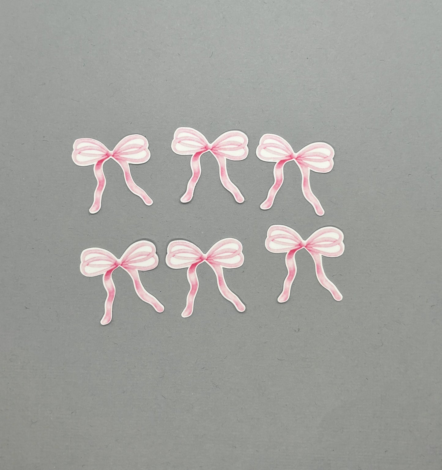 Pink Thin Double Bow Sticker Sets