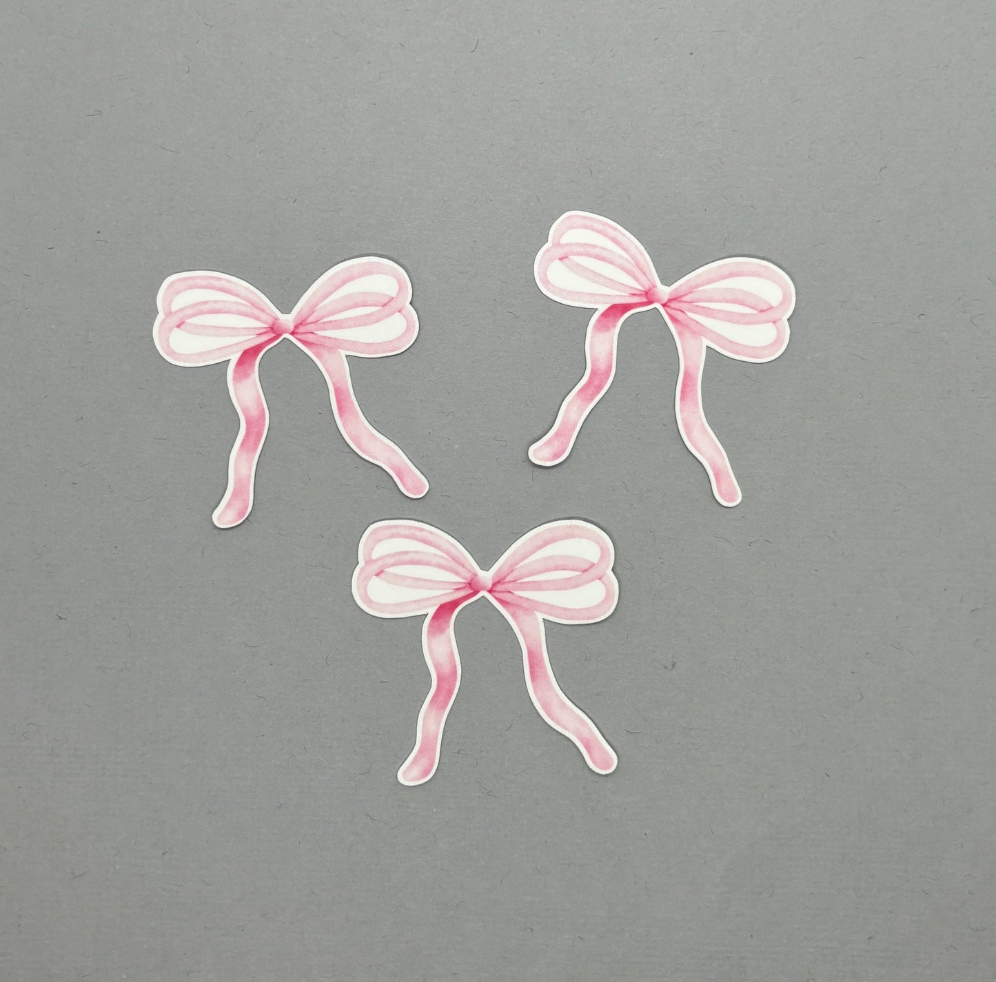 Pink Thin Double Bow Sticker Sets