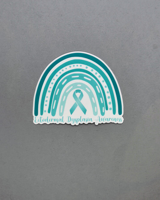 Ectodermal Dysplasia Awareness Rainbow Sticker