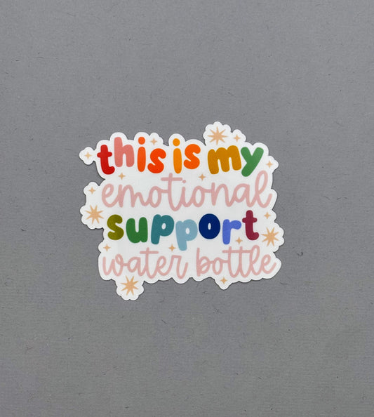 This is My Emotional Support Water Bottle Sticker