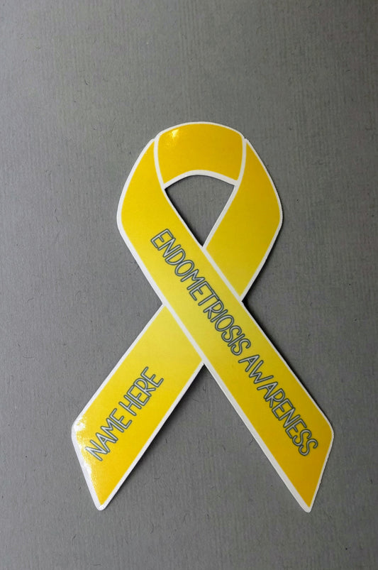 Endometriosis Awareness Custom Ribbon Sticker